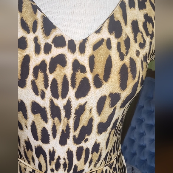 Chic Lauren Ralph Lauren Fit and Flare Leopard Print Dress - Picture 2 of 6